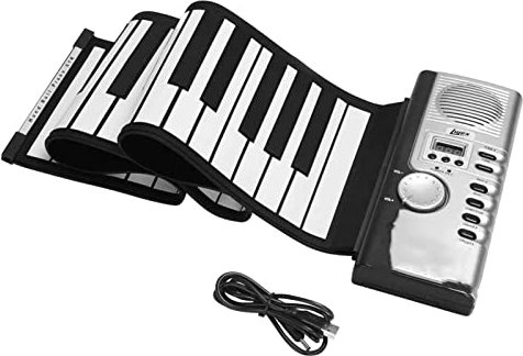 TSTS Pianoforte elettronico Pieghevole 61 Chiavi Mano Arrotolata Pianoforte Piano Pieghevole Portatile Strumenti da Tastiera Elettronica