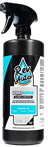 Rev Auto Wrap Guard - Limpia, hidrata y protege el vinilo del automóvil, limpiador de envoltura de vinilo para automóviles, hecho para brillo, satinado, mate, cromo, impreso y más (32 onzas líquidas)