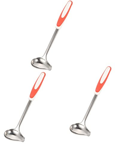 YARNOW Lot De 3 Cuillères À Sauce Avec Poignée Pour La Cuisson Larrosage Le Service La Vinaigrette Les Sauces Le Savoir-faire Artisanal Prise En Main Confortable