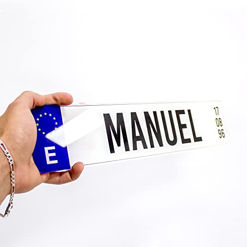 Matricula Metacrilato Personalizada - Matricula con Nombre - 38cm x 8cm - Placa Impresion Directa - Nombres Decorativos Personalizados - Nombre Personalizado