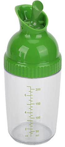 Mélangeur de Vinaigrette à Salade 200ml étanche sans BPA Lave-vaisselle Mélangeur de Bouteille D'épices scellé pour Sauce Marinade (Vert) Kitchen Tools Seasoning Tools
