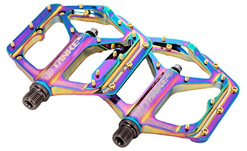 ERYUE Fahrradpedale, Bunte Radfahren Pedale für Rennrad, und Straße, Aluminium, 9/16 Zoll, 435 Gramm, für Erwachsene