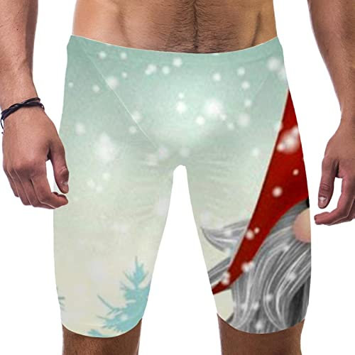 VBFOFBV Pantaloncini Jammer da Nuoto a Gamba Quadrata da Uomo, Jammer da Bagno da Uomo,Gnomi svedesi di El del Fumetto di Natale di Inverno