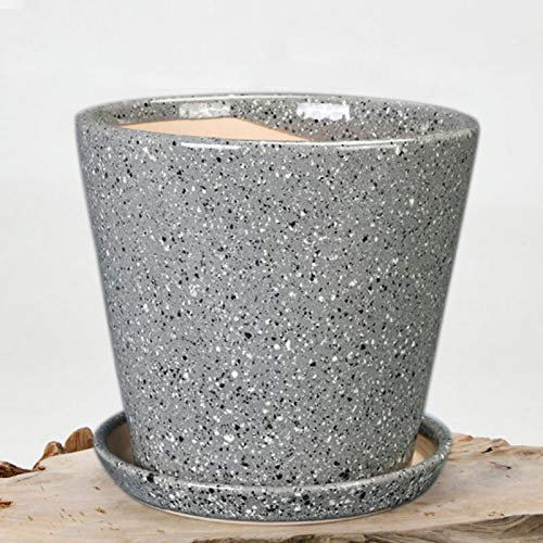 DYPASA Maceta Interior Al Estilo Europeo de cerámica Tiesto Cubierta de plantación de ventilación Interior Tiesto Tiesto Mantenimiento Jardineras Exterior (Size : Medium)