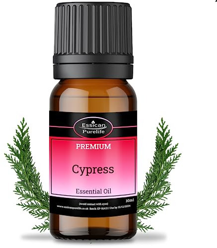 Cypress Essential Oil, Therapeutic Grade, 100% Pure Essential Oils for Diffusers for Home, Cypress Oil Essential Oils for Skin - Perfect for Aromatherapy Oil, Relaxation & Improved Mood - 10ml