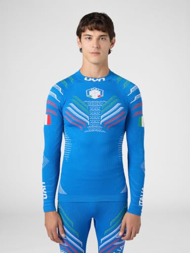UYN Maillot Thermique Natyon 3.0 Italie Homme, Compression Ciblée, Natex Bio-Based, Soutien Musculaire, Performance Élevée, Idéal pour Ski et Activités Hivernales