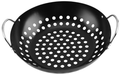 VINTORKY Plaque de Grill Barbecue Antiadhésive en Acier au Carbone Noir