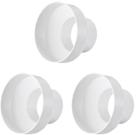Bcowtte 3X Lüftungsschlauch Reduzierstück Adapter Adapter für Luftkanal Anschluss für Lüftung in (200-150 mm)