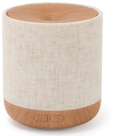 ZmarKraft Diffusore di olio essenziale da 200 ml con copertura in tessuto e lampada da notte, diffusore ad ultrasuoni aroma | Umidificatore con luci | Decorazione della stanza | Piccolo umidificatore