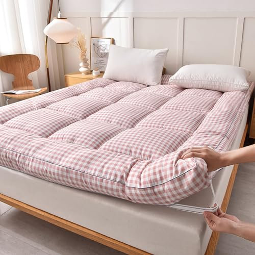 ZSMFCD Japanische Bodenmatratze, Futonmatratze, verdickte, weiche Rollmatratze für Camping/Schlafsaal, Bodenliege, Gästebett/Couch, Auto (DD,200x220cm)