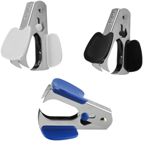 3pcs Staple Remover Tool, Lightweight Staple Removers,Staple Removal Tool | Stapler Remover Tool with Steel Jaws and Wide Finger Grip, Staple Pull Tool for Family School Office Binding Supplies Removal
