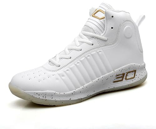 Xinghuanhua Basketball-Schuhe Herren - Basketballschuhe für Jugendliche - Indoor-Sportschuhe - High-Top - Anti-Rutsch - Jungen-Mode - 40 EU - Y2200 Platinum