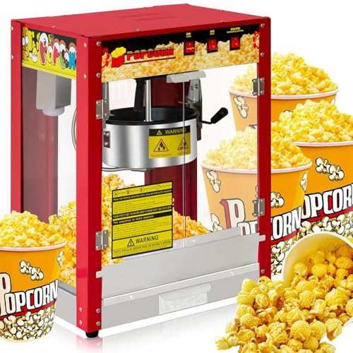 LIULIQ Machine À Pop-Corn Commerciale, Machine À Pop-Corn De Style Rétro Nostalgique avec Ampoule Isolée, Utilisation De Contrôle À 3 Interrupteurs pour La Fête À La Maison