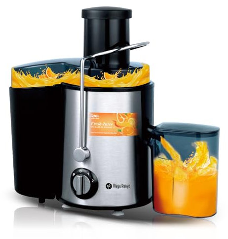 Maya Range Fresh Juice Centrifugal Juicer Machines Whole Fruit and Vegetable 1000W Powerful Motor, 6.4 cm Wide Mouth Juicer Extractor with 2 Speeds and Pulse, Easy to Clean
