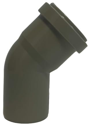 HT Bogen DN 50 45° Grau PP Kunststoff | mit Dichtung | Gummidichtung | Abwasser Installation | Kanalrohrsystem | komplettes HT-System