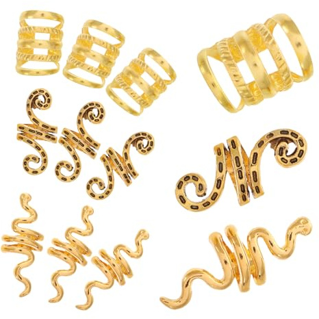 Generisch 30 Stück Haarspirale Zöpfe Spule Dreadlock Metall Haarschmuck Haarwickel Zubehör Clips Dekoration Für Frauen Dreadlocks Zubehör Haarschmuck Für Frauen