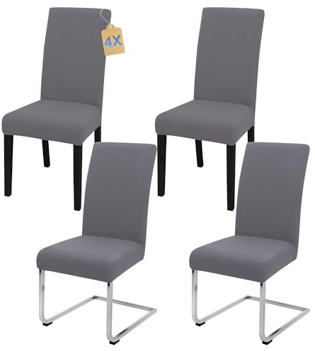 SUKAIKEQA Stuhlhussen 4 Stück Stretch Stuhlbezug für Esszimmerstühle