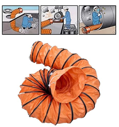 ZYXQQJ Lüftungsschlauch 5m 10m Warmluftschlauch Mit D-Ring Ø 200 250 300 350 400 500 600mm Belüftungsschlauch Spiralschlauch Wasserdicht(1m(3.3ft),200mm-8)