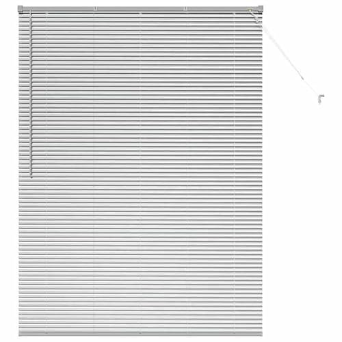 Persiana per finestra con tende in alluminio, utilizzabile manualmente in argento, perfetta oscuramento e privacy per finestre