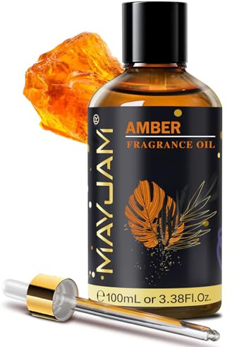 MAYJAM Huile Parfumée de Ambrée pour Diffuseur 100ML | Huile Essentielle de Ambrée pour Humidificateur d'Huiles Essentielles, Aromathérapie, DIY