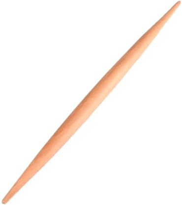 DIYEAH Mattarello in Legno Massello Doppia Punta per Impasto Pasta Biscotti Fondant Pizza Utensile da Cucina Resistente Uso Professionale e Domestico