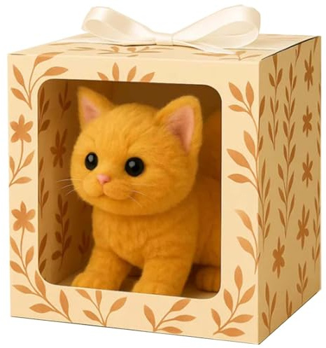 My Realistic Cat Toys, Bring Endless Joy and Warmth, Acts Like a Real Kitten, Interactive Plush Cat Robot for Adults Walks, Meows and Wags Tail