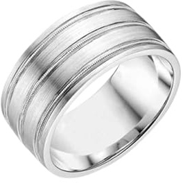 Tolldek Verlobungsring 14 Karat 585 Weißgold, Klassiker Freundschaftsringe, 14K Gold Pärchen Ringe Echt Goldschmuck, Gr.69 (22.0)