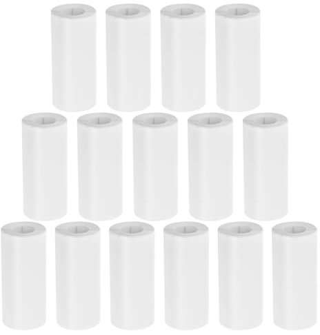 Lurrose Papel Térmico para Impresora Térmica 57x25 Mm sin Adhesivo, Recarga de 15 Rollos para Cámara Instantánea, Papel de Reemplazo Pequeño para Impresión Rápida en Oficina y Escuela