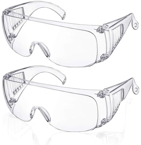 Nuyoah Schutzbrillen für Kinder/Erwachsene Transparent Arbeitsschutzbrillen | Safety Protection Glasses Sicherheitsbrillen für Brillenträger Labor Outdooraktiv, Kratzfeste Durchsichtigen Beschlagfrei