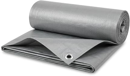 Telo Leggero 3x4 m 110 g/mq Impermeabile con Occhielli Multiuso Grigio | Lo alzi controluce quando arriva: un telo che non lascia passare la luce non lascia passare nemmeno l'acqua