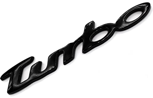 3D Turbo Emblem ABS Kunststoff mit Schaumstoff-Kleberückseite Badge von VmG-Store (Schwarz)
