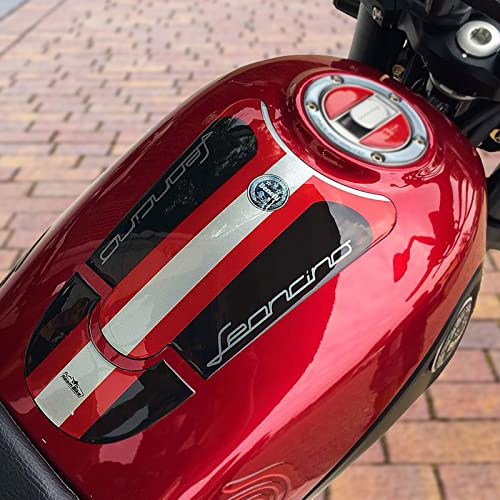 Resin Bike Autocollant Moto Compatibles avec Benelli Leoncino 500 2017-2025 et Trail 500. Protection de Réservoir Contre Les Chocs et Les Éraflures. Autocollant 3D Résinés - Fabriqué en Italie