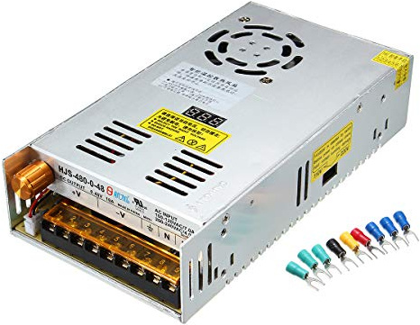 C-FUNN Cambio De Fuente De Alimentación Transformador Ajustable AC 110/220V A DC 0-48V 10A 480W con Pantalla Digital