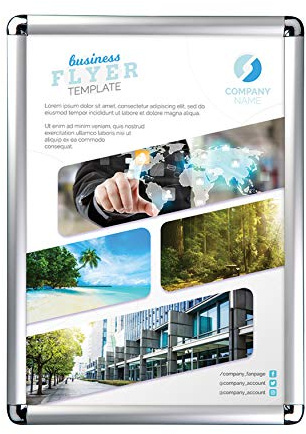 DISPLAY SALES Klapprahmen [2 St.] DIN A3 Postermaß Rondo-Ecken Plakatrahmen Wechselrahmen