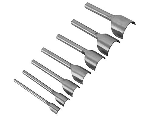 Wakects Lot de 7 Perforatrices Demi-Rondes pour Cuir, Outil de Bricolage pour Portefeuille, Ceinture, Bracelet, Sac à Main