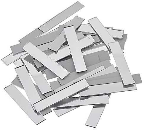 LUOSHUAI Tesselles mosaique 5 0PCS / Pack Rectangle Miroir Miroir mosaïque tuiles Stickers DIY Mur de la Salle de Bain Mosaique Verre
