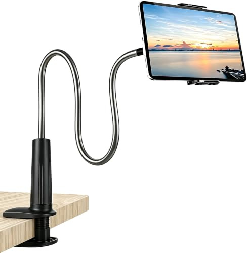 AWXYZ Gooseneck Tablet Holder, Flexible Tablet Stand,Lazy Arm Tablets Mount 360 Adjustable Holder Clamp Bracket Bed for iPad Smartphone 4.7-10.1''