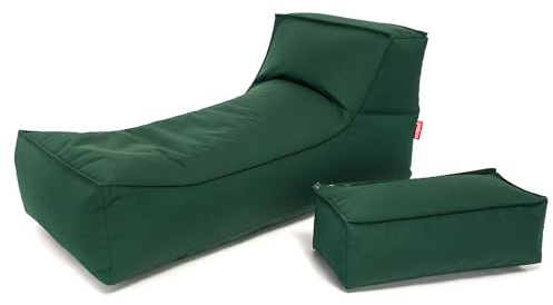 Ecopuf Camel – Pouf pour chaise longue – Puff Fauteuil pour extérieur imperméable avec appuie-tête repose-pieds amovible – Chaise longue en polyester Oxford 600D imperméable