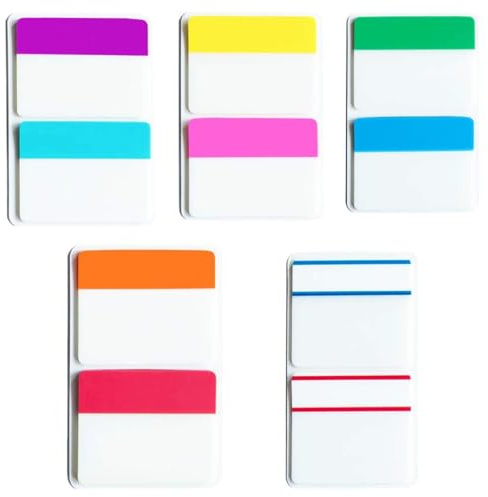 Index Tabs Sticky for Page Markers Book Marking File Documents Bookmark Strong Large Plastic Transparent Index Tabs Flags Writable and Repositionable 200 Pack