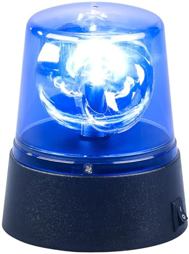 Lunartec USB Rundumleuchte: LED-360°-Partyleuchte im Blaulichtdesign, Batterie- oder USB-Betrieb (Drehlicht, Rundumlicht, 12V)