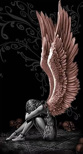 5D DIY Diamond Painting, Engel Diamond Painting XXL Erwachsene Groß 100x233cm, Diamond Art Flügel Diamant Painting Bilder Kinder Anfänger, Dimondpaintin Crystal Arts, Geschenke für Frauen, Wand Deko