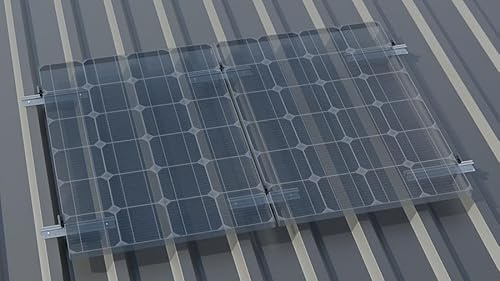 Montageset für 2 PV Module / Trapezblech, Rahmenhöhe:30 mm