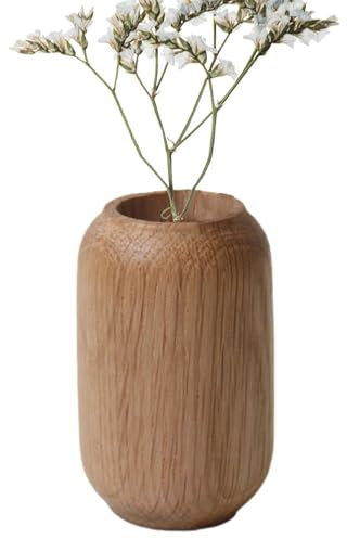 Trockenblumen-Holzvase,Natürliche Tisch-Home-Standvase - Vasendekoration Aus Weißer Eiche Für Dinnerpartys, Zuhause, Feiertage Und -Hochzeitsplanung