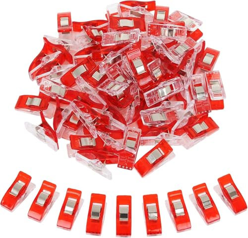 Sunjiyan 200 Stück Nähklammern für Stoff, Mehrzweck-Mini-Näh-Clips, Quilting-Clips für Stoff, Nähen, Binden, Basteln, Stoffklammern zum Nähen und Quilten