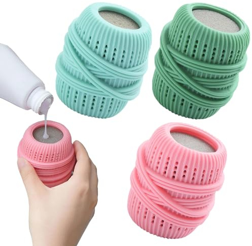 MavChanolia Distributeur de Boules Downy pour assouplissant, Boule de lessive pour Machine à Laver, Boule pour assouplissant, Boules de lessive réutilisables pour Machine à Laver