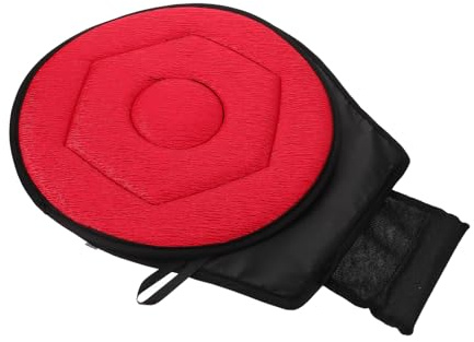Rotes Auto Drehsitzkissen aus Gewebe und Eva, 360° Drehbar | Reisen und Outdoor Aktivitäten, Tragbar und Leicht, Bequemes Sitzpolster