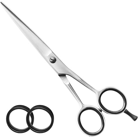 SS INSTRUMENTX Professional Hair Scissors, Stainless Steel Hairdressing Scissors for Hairstylists & Salon Use, Sharp Hair Cutting Shears Suitable for All Hair Types (Silver, 6 Inch)