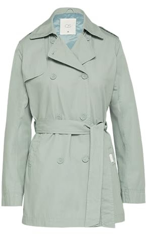 QS Kurzer Trenchcoat aus Baumwolle mit Gürtel