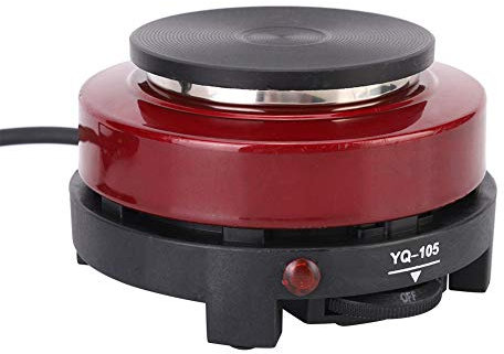 Mini Estufa Eléctrica, Placa Calefactora Individual de 500 W, Estufa Eléctrica Pequeña de un Solo Quemador, Estufa para Preparar té, Placa Calefactora para Preparar café, Taza