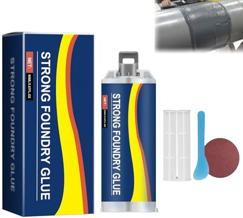 Strong Foundry Glue, Heat Resistant Waterproof Metal Repair Glue, Welding High-Strength Metal Welding Adhesive, Stainless Steel Strong Epoxy Repair Paste (1)